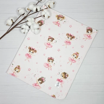Непромокаемая пеленка многоразовая 80×100 для новорожденных a.l.babybox Маленькая балерина