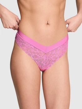 Трусики стринги Victoria's Secret (193223227908) No Show Fuchsia Pink XS розовые