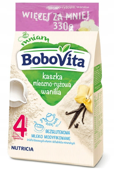 Каша Bobovita молочна рисова з ваніллю від 4 місяців, 330 г