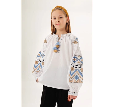 Вишиванка для дівчинки Килим Vovna Біла 110 см (5000767)