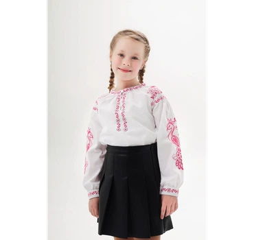Вишиванка для дівчинки Жар-Птиця Vovna Біла 116 см (5000789)