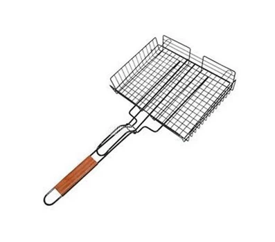 Решетка-гриль с высоким бортом. bbq сетка для шашлыка 56*31*24*5,5см для мангала, барбекю, гриля, отдыха, похода, туризма