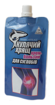 Крем-бальзам Акулій хрящ Elixir для суглобів дой-пак 100 мл