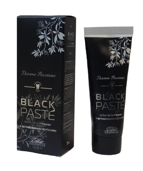 Зубная паста Черная Black PASTE Elixir с активированным углем 75 мл