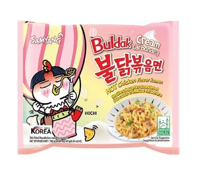 Локшина рамен Бульдак Карбонара-крем Samyang Buldak Cream-Carbonara 140 г