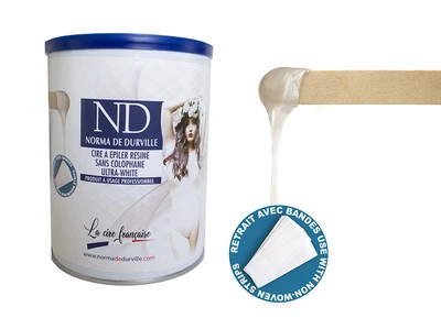 Воск ультра-белый без канифоли с магнолией для депиляции Norma de Durvill Ultra-white free wax 800мл