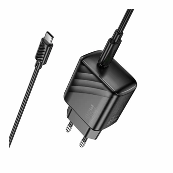 Зарядний пристрій Hoco CS24A USB-C 25W + Type-C to Type-C Black