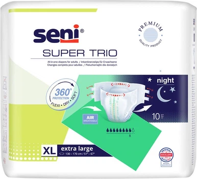 Подгузники для взрослых Super Seni Trio Extra Large 130-170 см 10 шт