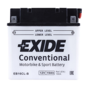 Аккумуляторы для мотоциклов EXIDE Moto 6CT 19Ah R+ EB16CL-B