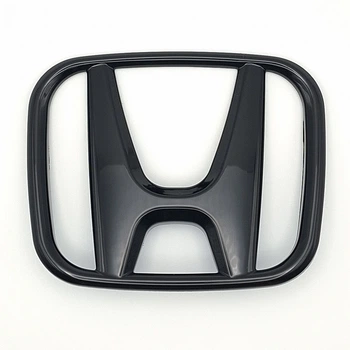 Емблема логотип Honda задня (ABS, чорний, глянець) 92*75 мм 75700-SNW-003ZC