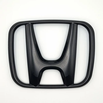 Емблема логотип Honda (ABS, чорний, глянець) 123*99 мм 75700-S5T-E01