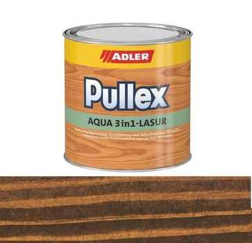 Захисна лазур Adler Pullex Aqua 3in1-Lasur для захисту виробів з деревини на вулиці 0.75 л колір Palisander