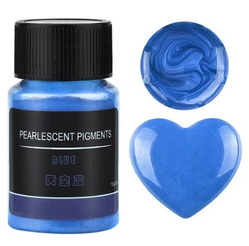 Декоративный сухой пигмент перламутровый темно голубой 10 гр для эпоксидной смолы (2358)