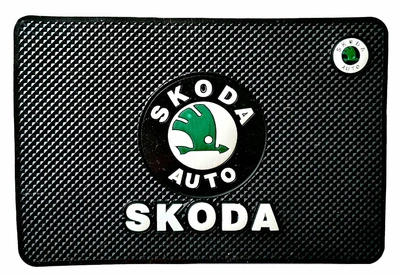 Коврик на торпеду Avtoaks с эмблемой Skoda 200х135 мм