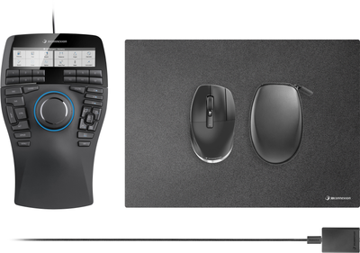 Комплект 3Dconnexion SpaceMouse Enterprise Kit 2 Wireless/Bluetooth/USB Black (3DX-700135)