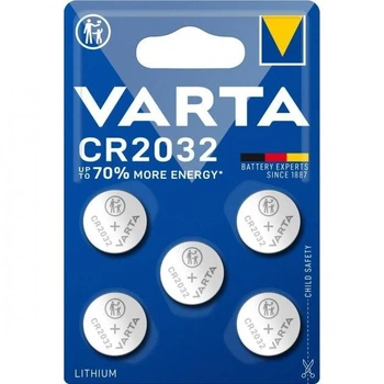 Батарейка CR 2032 Varta 5 штук в наборе Lithium (63489)