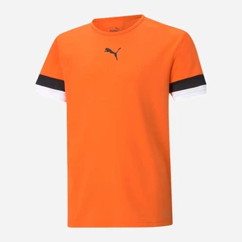 Детская футболка для мальчика Puma Teamrise Jersey Jr 70493808 110-116 см Оранжевая (4063699210163)