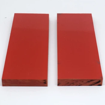 Накладки G10 для рукояти ножа Red (красный) 125х40х5.7мм (пара)