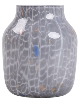 Wazon HOMLA Breeze szklany szary 16 x 19 cm (5906496730030)