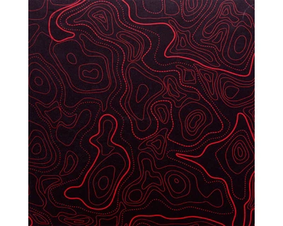 Кайдекс 2мм Topo Black (EMT Red Lines) 300х150мм