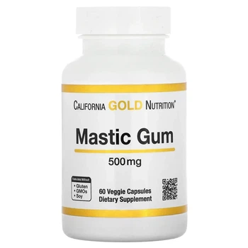 Мастиковая смола California Gold Nutrition Mastic Gum 500 мг 60 растительных капсул