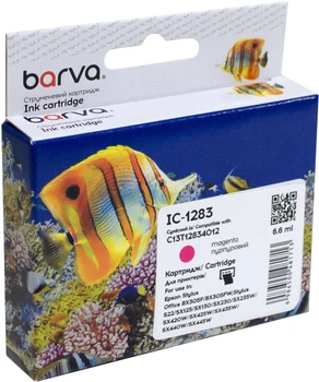 Картридж Barva совместимый с Epson T1283 (C13T12834011/C13T12834012) 6.6 мл 160 стр Magenta (IC-1283)