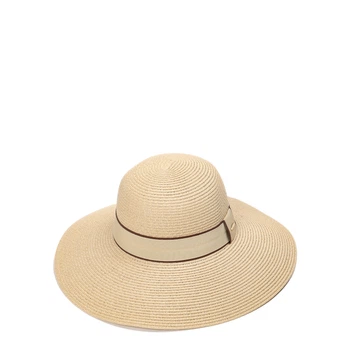 Шляпа женская с лентой LuckyLOOK Сабрина One Size Бежевый 735-224