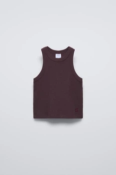 Топ Zara пд10935 коричневий 164