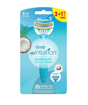 Станок жіночий для гоління Wilkinson Sword Xtreme3 Coconut Delight 3+1 шт