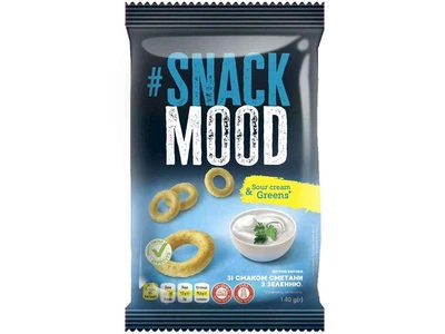 Снеки SNACK MOOD 50г Сметана та зелень Фігурні вироби м/уп