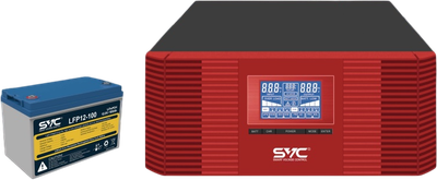 ДБЖ SVC XL-600 600ВА/500Вт LiFePO4 150Ah/1920Wh (XL-600+12.8V 150Ah)