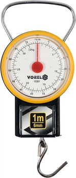Весы ручные VOREL подвесные пружинные с рулеткой 1 м до 32 кг (15301_v)