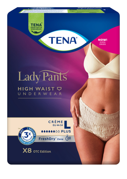 Урологические трусы Tena Lady Pants Plus для женщин Large 8 шт Creme (7322542297360)