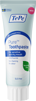 Зубная паста TePe Pure Mild Peppermint для чувствительных десен и сухости полости рта Нежная мята 75 мл (812114)