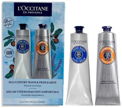 Набір для догляду за тілом L'occitane Shea Butter & Foot Comfort Duo Крем для ніг En Provence Shea Butter 150 мл + Крем для рук Karite Cr Manos 150 мл (3253581776315)