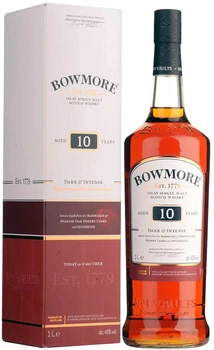 Виски Bowmore 10 лет выдержки 1 л 40% в подарочной упаковке (5010496004531)
