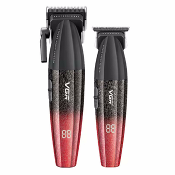 Набор для стрижки (машинка + триммер) VGR Professional Limited Edition Turbo Black&Red (V-640-RD)