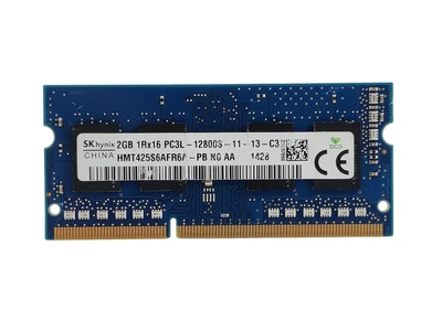 Оперативна пам'ять для ноутбука SODIMM SK hynix DDR3L 2Gb 1600MHz PC3L-12800S (HMT425S6AFR6A-PB) 14202 Б/У