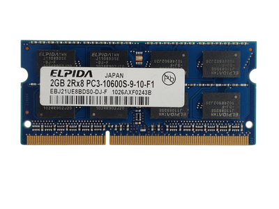 Оперативная память для ноутбука SODIMM Elpida DDR3 2Gb 1333MHz PC3-10600S (EBJ21UE8BDS0-DJ-F) 14141 Б/У