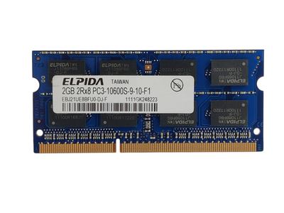Оперативная память для ноутбука SODIMM Elpida DDR3 2Gb 1333MHz PC3-10600S (EBJ21UE8BFU0-DJ-F) 14155 Б/У