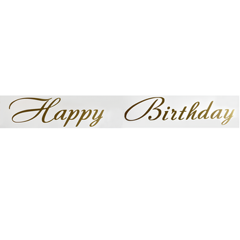 Напис Наклейка Для Повітряних Кульок Баблс 60см Happy Birthday Золото