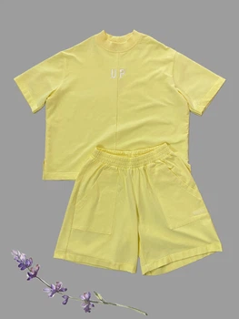Костюм літній для дівчинки футболка шорти Baby Angel жовтий 152 см