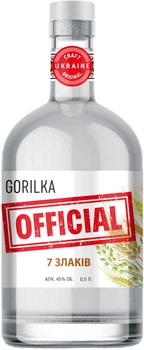 Дистилят Gorilka Official преміальний 7 злаків 0.5 л 45% (4820269290471)