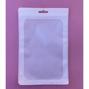 Пакет саше білий матовий косметичний із замком Zip-Lock 6х10 см, 10 шт