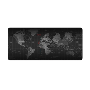 Коврик 500*1000 тканевой Карта мира с боковой прошивкой, толщина 2 мм, цвет Black, OEM