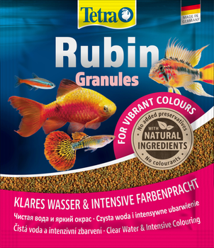 Корм Tetra Rubin Granules для аквариумных рыбок, для яркости окраски 15 г (гранулы) (4004218193765)