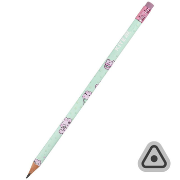 Олівець графітний тригранний з гумкою Feel Good К25-046-2 KITE