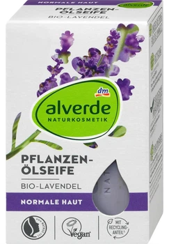Крем-мило з органічної рослинної олії лаванди Alverde Naturkosmetik Pflanzen Olseife Веган 100 г