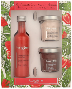 Набір косметики для догляду Blancreme Essentials Strawberry Гель для душу 75 мл + Скраб для тіла 40 мл + Крем для тіла 40 мл (3700614809293)