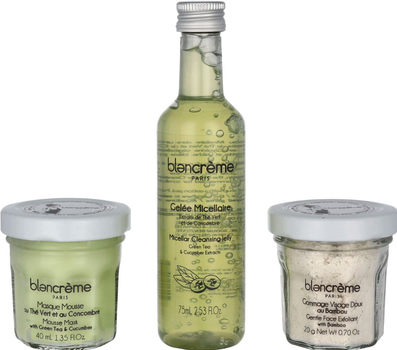 Zestaw kosmetyków pielęgnacyjnych Blancreme Essentials Żel do mycia twarzy 80 ml + Peeling 20 g + Maska 40 ml (3700614810602)